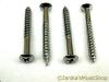 4 GUITAR NECK PLATE SCREWS CHROME